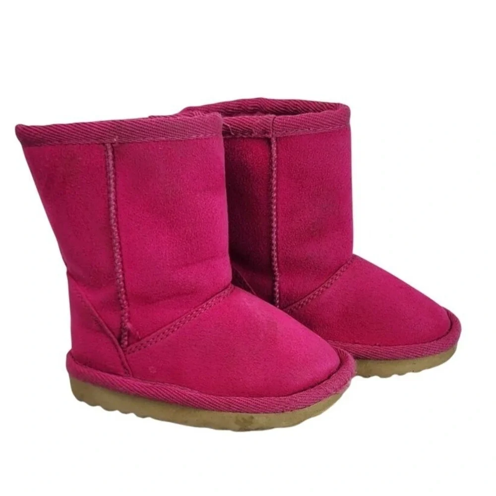 The Childrens Place Kids Toddler Girls‎ Pink Suede Winter Boots Size 4